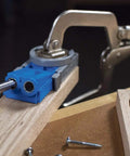 R3 Master Pocket Hole Jig System with Starter Screw Kit and Classic 2 Inch Face Clamp for woodworking projects in use