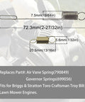 Lawn Mower Throttle Return Spring Kit And Governor Rod Assortment For Honda GCV160 Engines and Go To Brands dimensions diagram