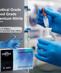 Blue Nitrile Disposable Exam Gloves Thick 3.5 Mil Powder Free Latex Free Medical Office Home Cleaning Food Handling X Large 200 Count Box Built Tough Tear Resistant Grip