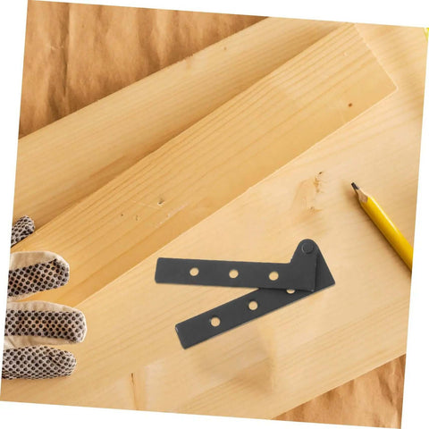 Two Pack Heavy Duty Pivot Hinge Hidden Door Hardware For Secret Doors Easy Install Kit shown on wooden panel with pencil and glove