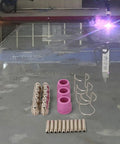 Pro Grade Plasma Cutter Consumables Kit 26 Pieces with nozzles, electrodes, tips and brackets for LTP5000D use