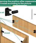 False Drawer Front Clips For Cabinets Replacement Hardware Kit Includes Screws Set Of 4 Pairs Waterproof Plastic Construction Ideal For Kitchen And Bathroom Cabinets Replacements And DIY Projects showing installation diagram.