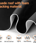 Dapuri suede headliner fabric, black, foam-backed for car interior, 98x60 in