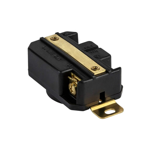 Locking NEMA L6-20R Flush Mount Receptacle For Generators, 20 Amp 250 Volt Twist-Lock Outlet, Built Tough, Nylon Face, Heavy-Duty Mounting