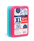 Slim Reusable Gel Ice Packs Set Of 8 Bpa Free Space Saving Cooler Block Quick Freeze Flexible Fit Lunch Boxes Keeps Snacks Frosty All Day Long No Sweat Cooling Hella Tough For Weekends And Road Trips in assorted colors.
