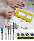 Pro Grade Door Hinge Mortise Jig Kit With Self Centering Drill Bits No Hammer Needed Adjustable Door Hinge Router Template