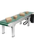 Compact Desktop Conveyor Belt With Adjustable Speed From 2m To 15m 100x20cm PVC Belt Mini Conveyor for moving boxes