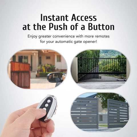 Remote Gate Opener For Sliding Driveway Gate With 100 Foot Range Lightweight Aluminum Controller hand activating gates
