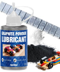 Pinewood Derby Graphite Powder Lubricant Kit With 50ml High Purity 3000 Mesh Dry Graphite for Axles and Wheels, with weights.