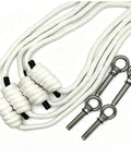 Wall Mounted Yoga Rope Kit For Deep Stretching And Spinal Mobility Posture Support Back Shoulder Hip Tension Relief Home Or Studio Practice Easy Setup Pro Grade Durable Anchor System, white rope with metal anchors