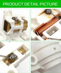 Top Shelf Carbon Brush Holder Plate Assembly For Electric Drills And Power Tools Replacement Bracket showing brass contacts and copper coil.