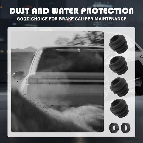 Car with Caliper Pin Boot Kit 4 Piece With O Rings, Brake Caliper Slide Pins And Bushing Set, dust and water protection