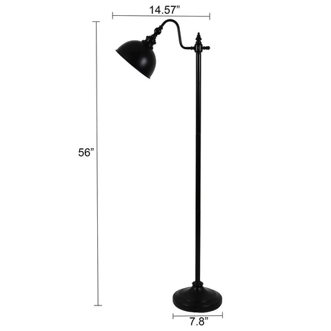 Sweet Matte Black Steel Pharmacy Floor Lamp Featuring Matching Metal Shade And Easy Rotary Switch Ideal For Brightening Up Your Living Room Office Or Cozy Reading Nook With Vintage Meets Modern Vibes