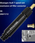 VAS6617/12 Replaceable Transmission Oil Filling Adapter for Audi VW A6 DSG 7 Speed Gearbox shown with close-up.