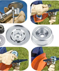 Installation of 4-Piece Trimmer Head Conversion Kit For Straight Shaft String Trimmers And Brush Cutters, showing components