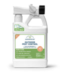 Bottle of Natural Outdoor Pest Control Spray With Essential Oils Kills Mosquitoes Ants Fleas Ticks And More Repels Pests And Keeps Your Yard Safe Around Pets And Kids 32 Oz.
