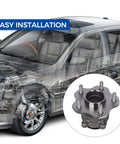 Rear Wheel Hub Bearing Assembly Fits Nissan Rogue 2008 to 2013 And Rogue Select 2014 to 2015 With 5 Lugs, shown with car diagram.