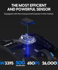 Premium Lightweight Wireless Gaming Mouse Built Tough With PaW3395 Chipset showcasing the sensor installation process inside.