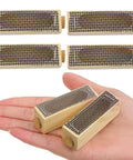 Five Pack Wooden Queen Cages For Beekeeping, Breathable Rearing Protector Cages With Metal Mesh And Corks in a hand