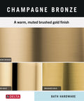 Champagne bronze finish sample for 18 Inch Shower Grab Bar For Seniors Wall Mounted Heavy Duty Safety Handle ADA Compliant