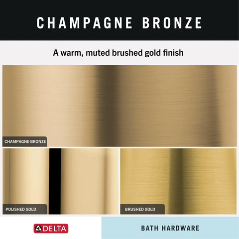 Color comparison showing Champagne Bronze finish for 24 Inch Towel Bar And Assist Bar In Champagne Bronze, Contemporary Style.