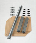 Beefy Heavy Duty Metal Shelving Unit 40x40x180 cm With Five Adjustable Shelves 875 Kg Total Capacity assembly parts