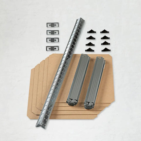 Beefy Heavy Duty Metal Shelving Unit 40x40x180 cm With Five Adjustable Shelves 875 Kg Total Capacity assembly parts