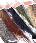 Ten Pack Hand Selected Whiting Bronze Rooster Saddle Fly Tying Feathers In Five Colors For Midge And Dry Fly Hackle Pro Grade