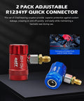 R1234yf Quick Coupler Adapters Set For Automotive Air Conditioning High And Low Pressure Connectors 5 And 6 Ball Quick Couplers red and blue