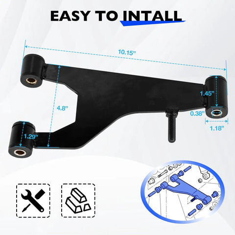 Front Suspension Control Arm A Plate Sub Assembly for 1993 Up Club Car DS Golf Carts with measurements