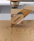 Drag Knife Cutter For CNC Router With 1 Eighth Inch Shank And Dual Bearings cutting leather in star shape
