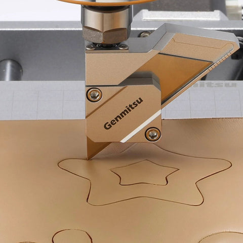Drag Knife Cutter For CNC Router With 1 Eighth Inch Shank And Dual Bearings cutting leather in star shape
