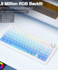 Rock Solid Gasket Mechanical Keyboard With Hot Swappable Switches And Wireless Bluetooth Dual Mode For A Tight Desk Setup featuring RGB backlighting.