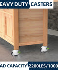 Heavy Duty Caster Wheels Set Of 4 With Leveling Stem Casters And Retractable Wheels, 2200 Lb Total Capacity on workbench