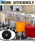 Honoson 3-set magnetic impeller and bearing sleeve kit; black plastic impeller; dispensers with orange and red drinks