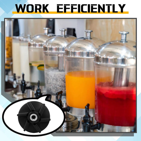 Honoson 3-set magnetic impeller and bearing sleeve kit; black plastic impeller; dispensers with orange and red drinks