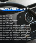 Heavy Duty Front Abs Wheel Speed Sensor Pair For Ford Escape Focus And Volvo compatibility list on car dashboard.