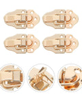 Vintage Golden Metal Box Toggle Latch With Padlock Hole Fits Wood Cases And Guitar Boxes Featuring Easy Install Duckbill Hasp for secure closure, pack of 4.