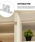 Open cabinet door with 10 Pack Cabinet Push To Open Latch With Touch Beads ABS And Metal Material, preventing collision