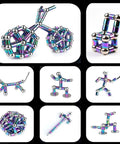 Stress Relief Magnetic Pen That Lets You Shape It Into Swords, Robots, Monsters And More, Metal Fidget Writing Pen on display
