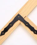 Decorative L Shaped Corner Brackets Set Of 10 In Rustic Black Finish, Heavy Duty Right Angle Braces For Wood, 100x100x15mm