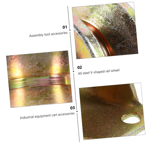Close-up of Two Pack Groove Sliding Gate Rollers Track Wheels For Automatic Doors Built Tough Heavy Duty Wear Resistant