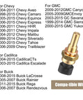 Durable Waterproof Metal Engine ECT Temperature Sensor Replacement For Cars, Accurate Readings, OEM 15404280 12191170 60811520 12608814, Compatible With Delphi Gold, Easy Install, Long Lasting Performance