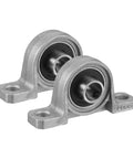 Two Pack KP000 Pillow Block Bearing Set Self Aligning Flange Mount Three Eighths Inch Shaft Size 10mm Inner Diameter