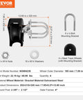 Workhorse Sliding Gate Kit With U-Shaped Wheel Groove, Heavy Duty Cantilever Gate Hardware, showing track wheel and brackets