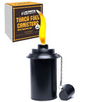 Replacement 12 Oz Tiki Torch Canister With Snuffer Cap Attached Easy Fill Aluminum Metal Torch Fuel Canister Perfect For Tiki Torches Missing Caps 1 Pack