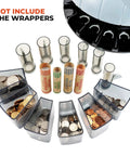 Coin Counter And Sorter Machine With Six Bins Counts Up To 250 Coins Per Minute Handles One Cent Five Cent Ten Cent Twenty Five Cent Fifty Cent And Dollar 2000 Coin Hopper Batch Mode Printer Ready Easy One Button Operation For Shops And Home showing tubes and bins.