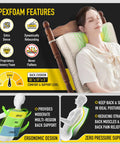 Comfy Memory Foam Rocking Chair Cushions Set With Non Slip Seat And Back Pads, ergonomic design, woman relaxing in chair