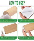 Instructions for Premium Square Furniture Sliders For Chairs And Tables 16 Pack Heavy Duty Glide Pads application on furniture legs.