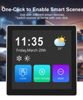 Touchscreen 4 Inch LCD Display Module With Temperature And Humidity Sensor showing smart home interface on screen.